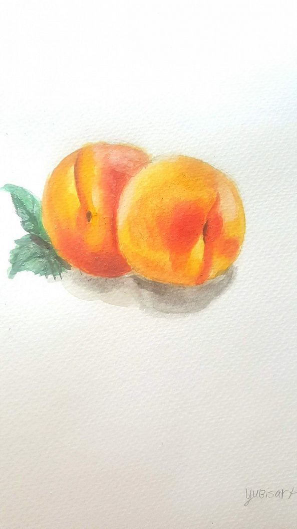 peaches made with watercolor-yubirna paulino