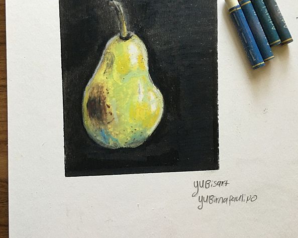 oil pastel pear -yubirna paulino