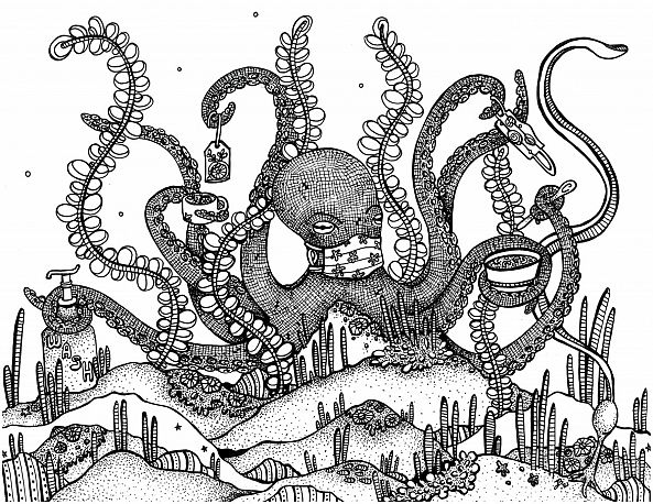 Covid Octopus-Jessie's Art