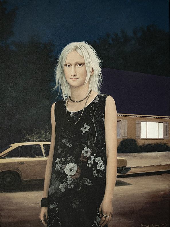 Contemporary portrait "Summer Night"-Nataliya Bagatskaya