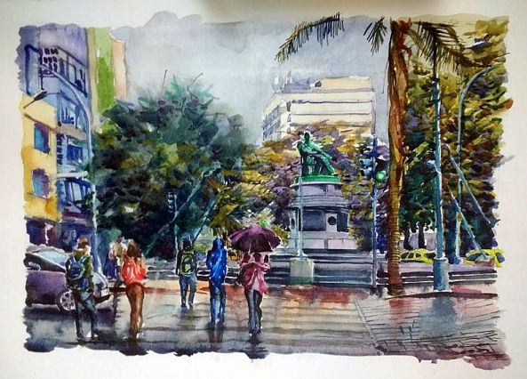 Rainy day in the José de Alencar Square-Anna Cavalcante