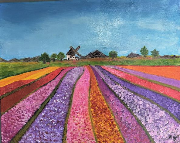 champs de tulipes -Alexandra Guillon