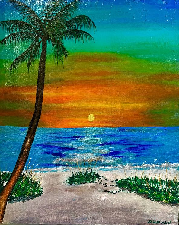Tranquility Beach At Sunset-Andrew (Ana' Alu)  Hollimon