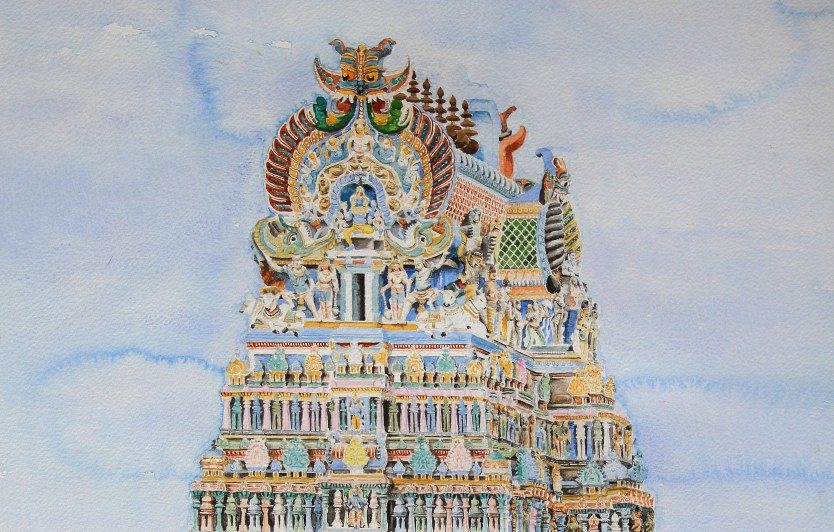 Sri Meenakshi Temple, Madurai by Edgeman13 | Perspective drawing  architecture, Perspective art, Architecture drawing art