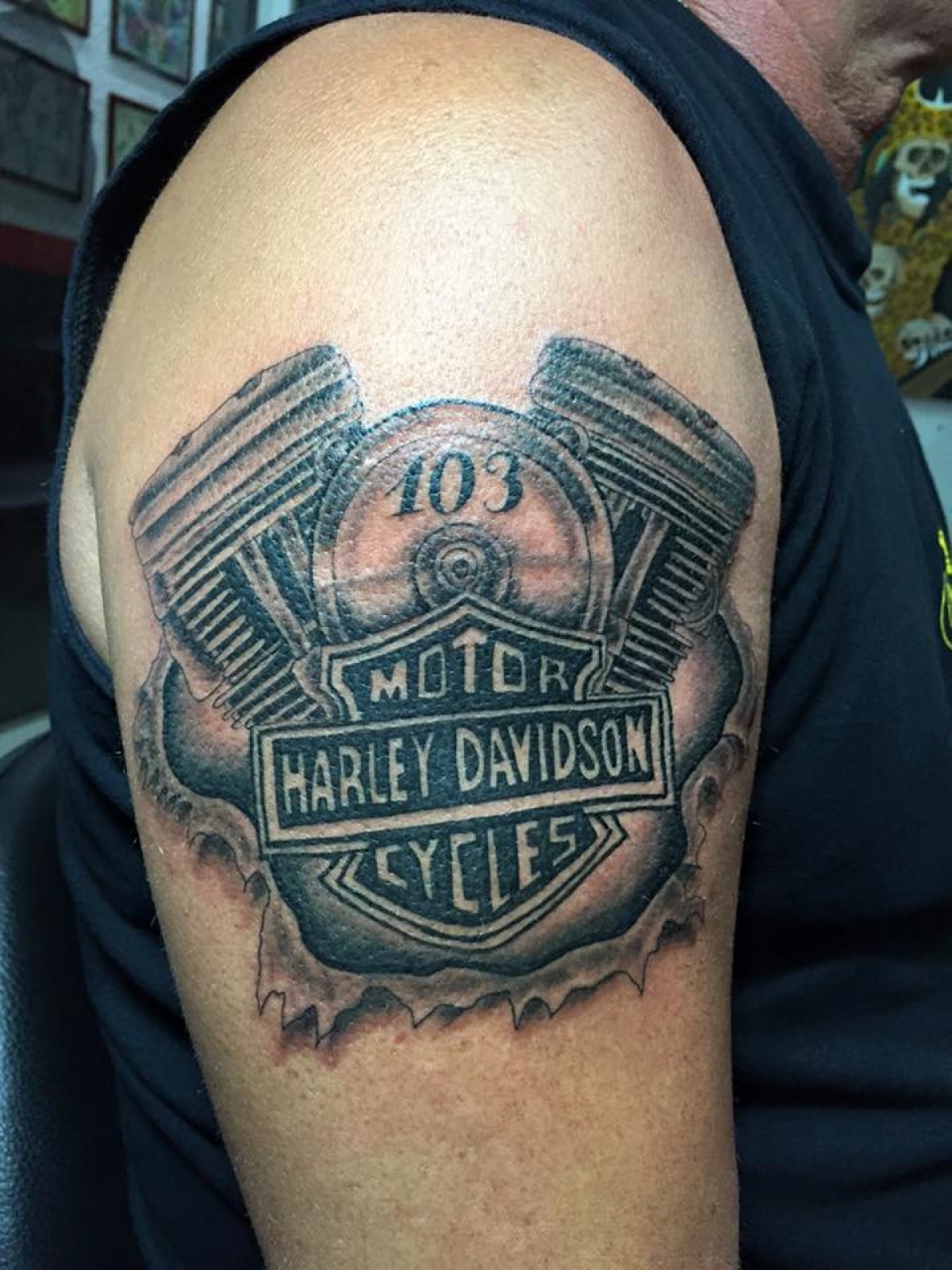 Discover 71+ harley davidson bar and shield tattoo latest - in.eteachers